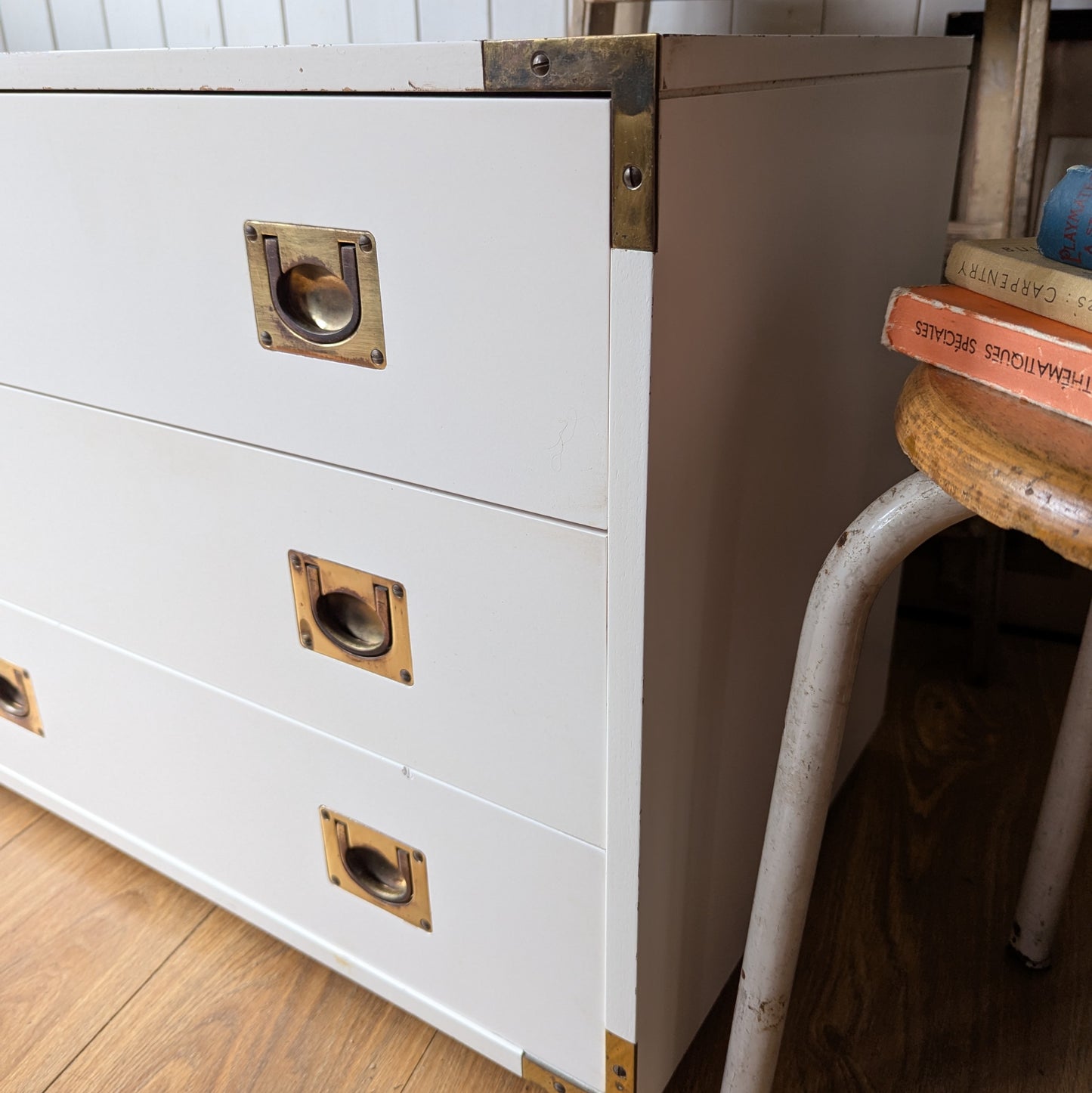 Pair of Mid Century Campaign Style Drawers