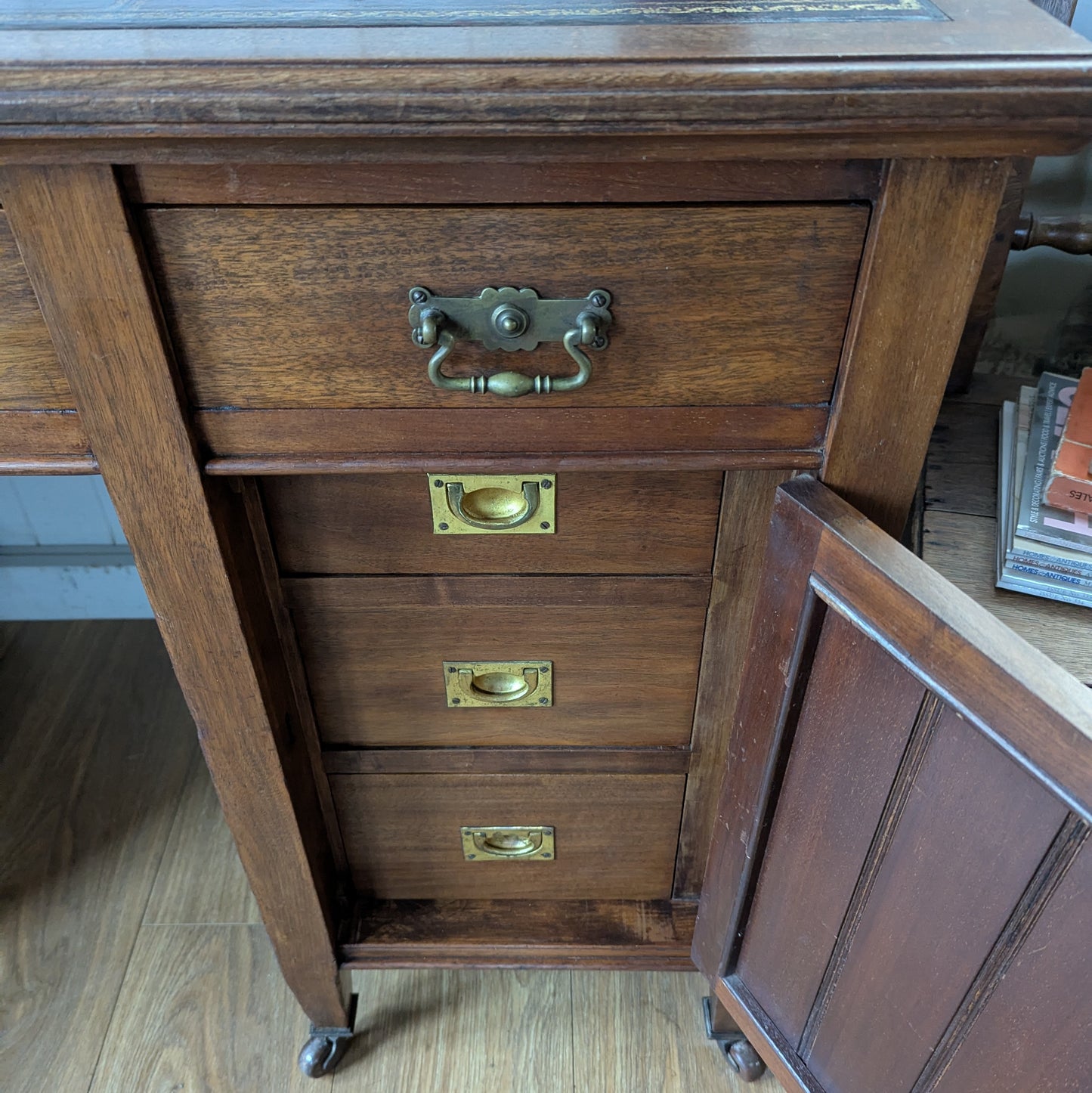 Antique Twin Pedestal Desk