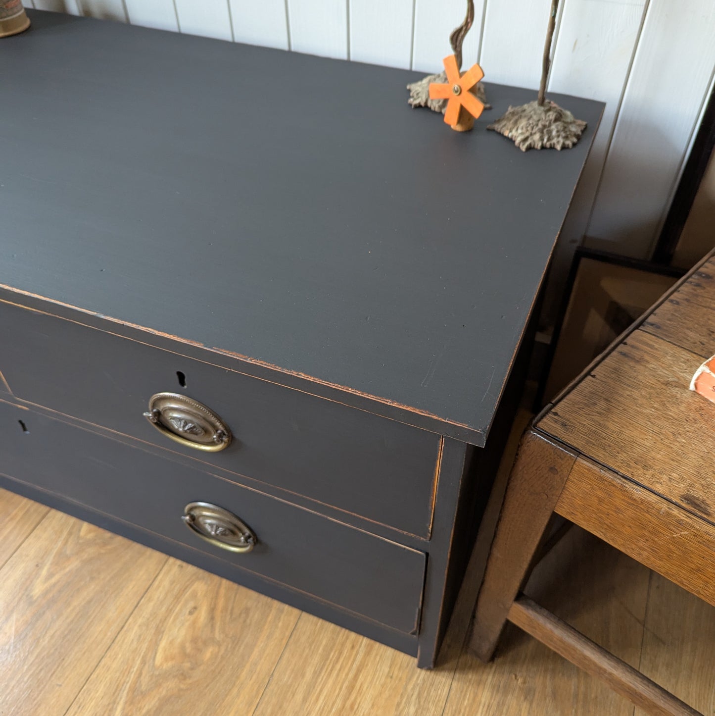 Low Antique Chest of Drawers