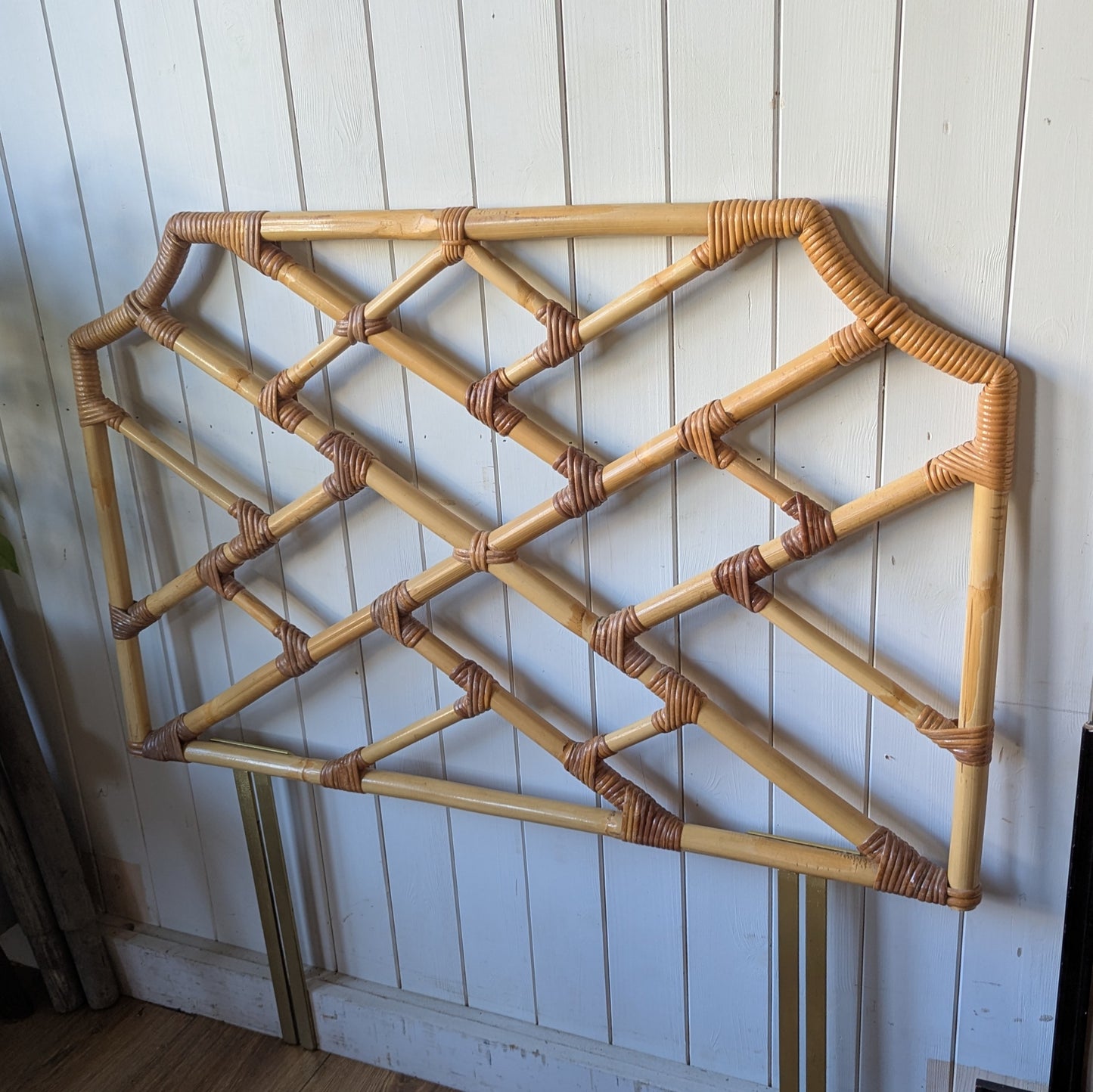 Mid Century Bamboo Single Headboard