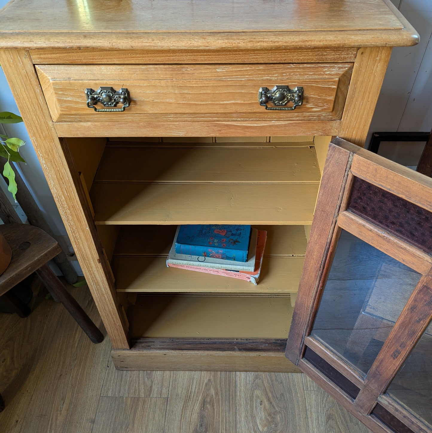 Small Arts and Crafts Glazed Cabinet