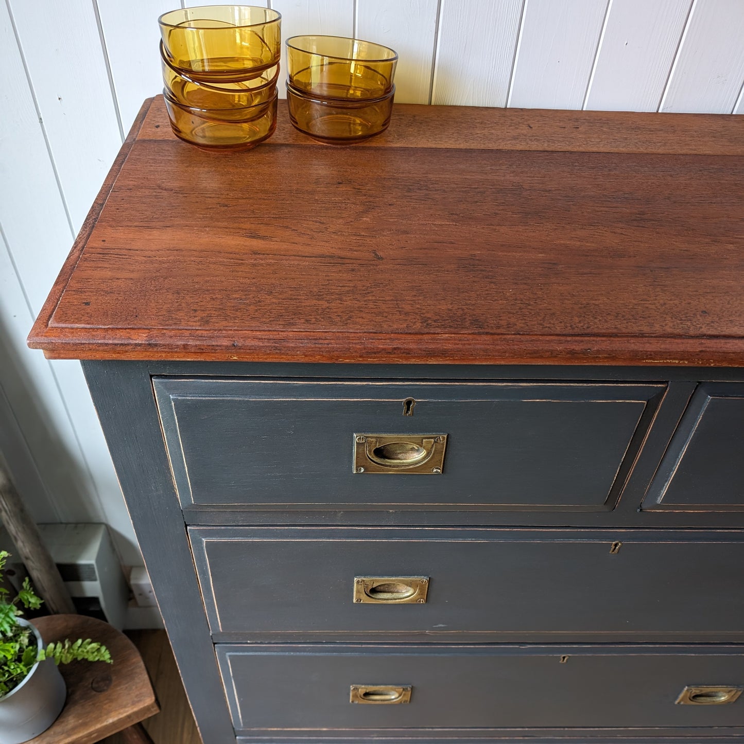 Painted Antique Chest of Drawers