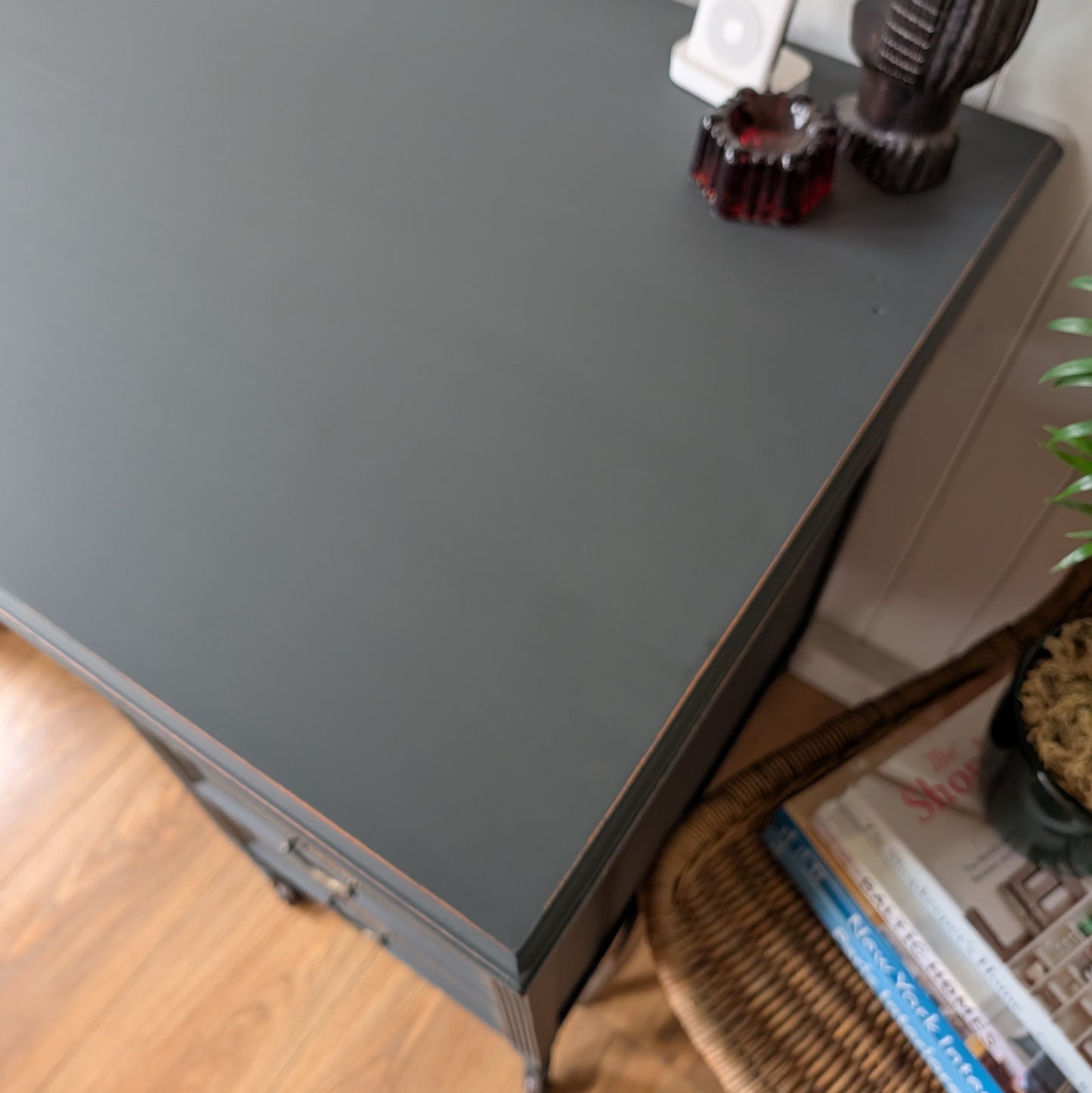 Painted Antique Twin Pedestal Desk