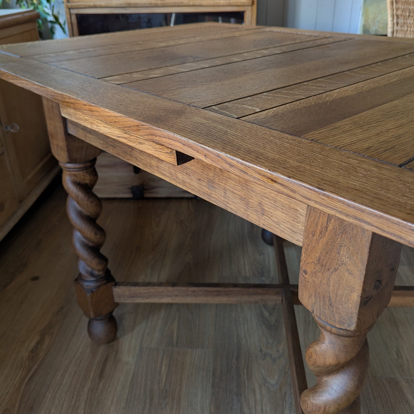 Antique Oak Draw Leaf Table
