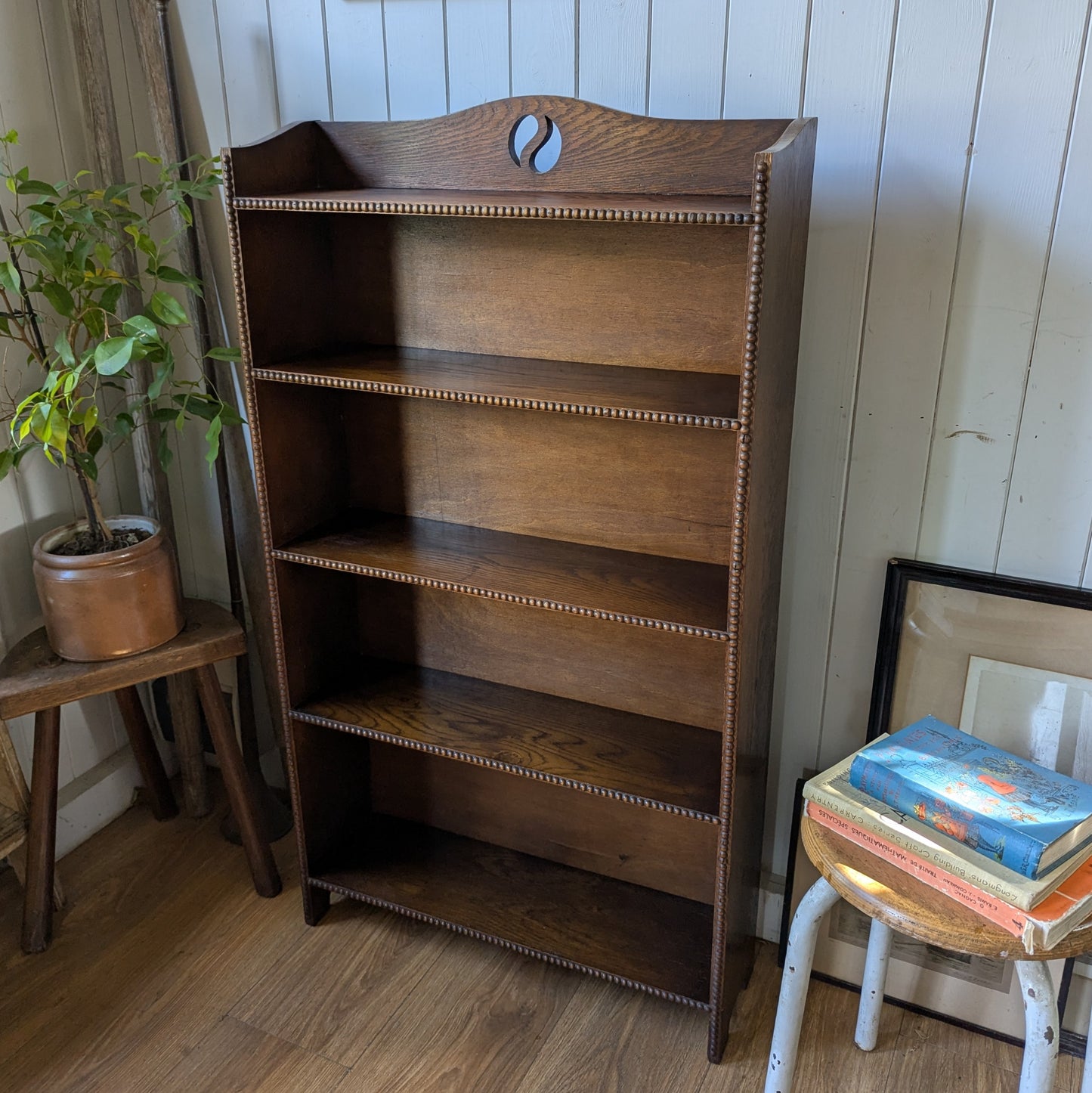 Small Antique Oak Bookcase