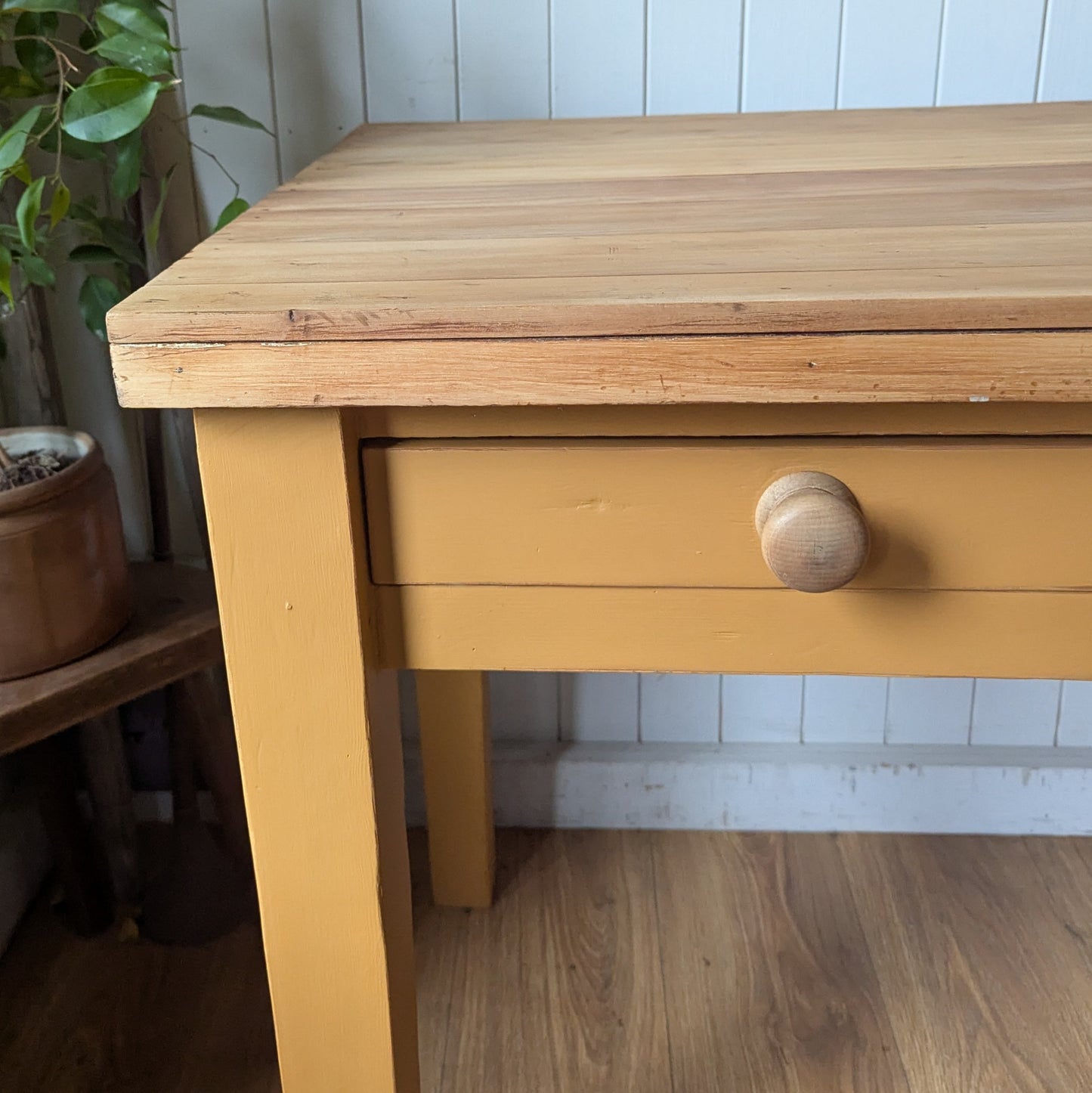 Painted Victorian Pine Table