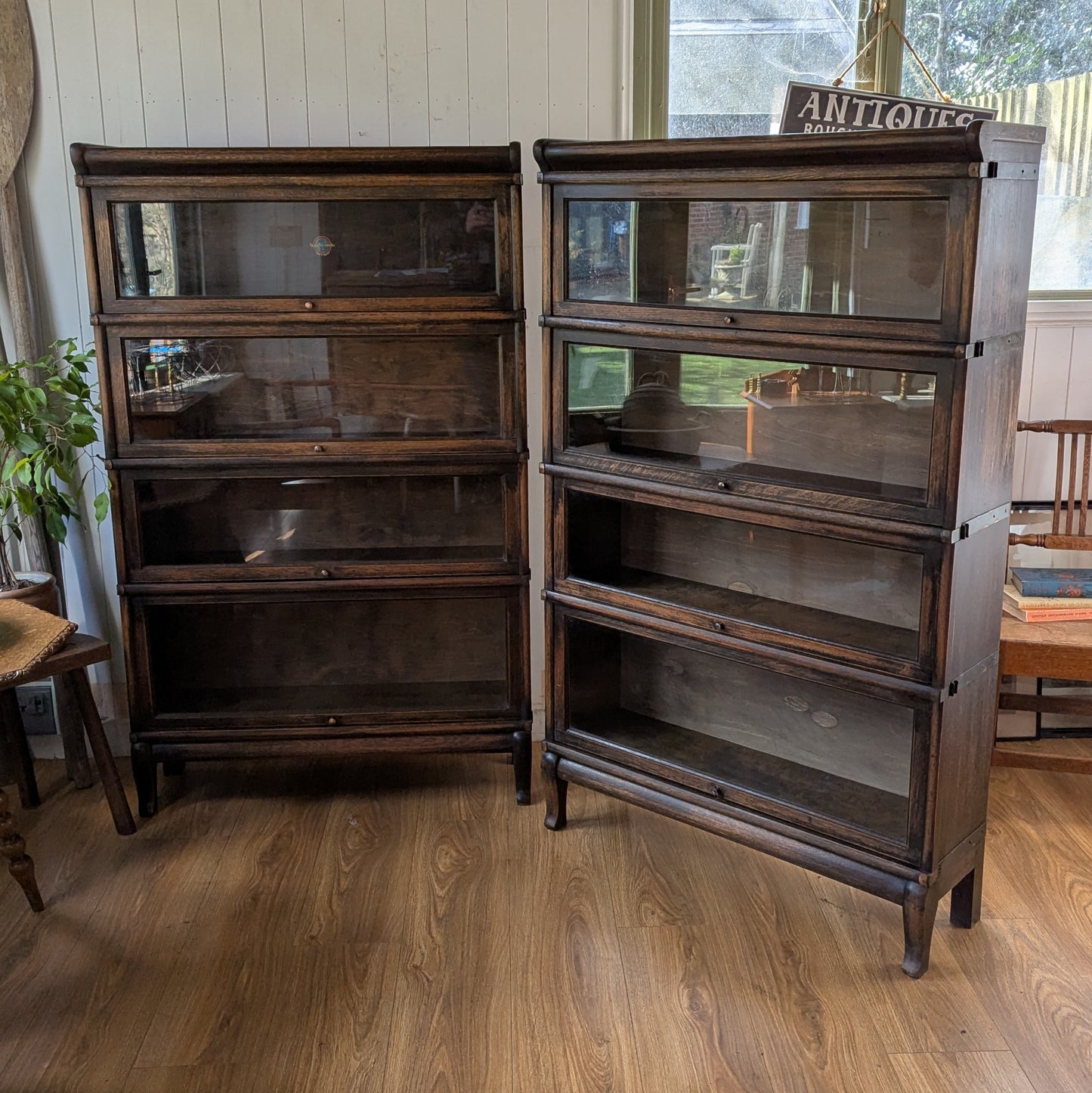 Pair of Antique Globe Wernicke Barristers Bookcases