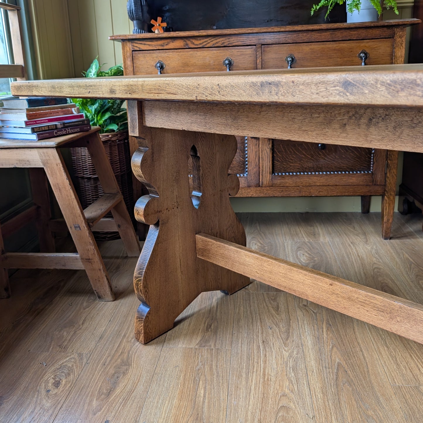 Antique Oak Refectory Table