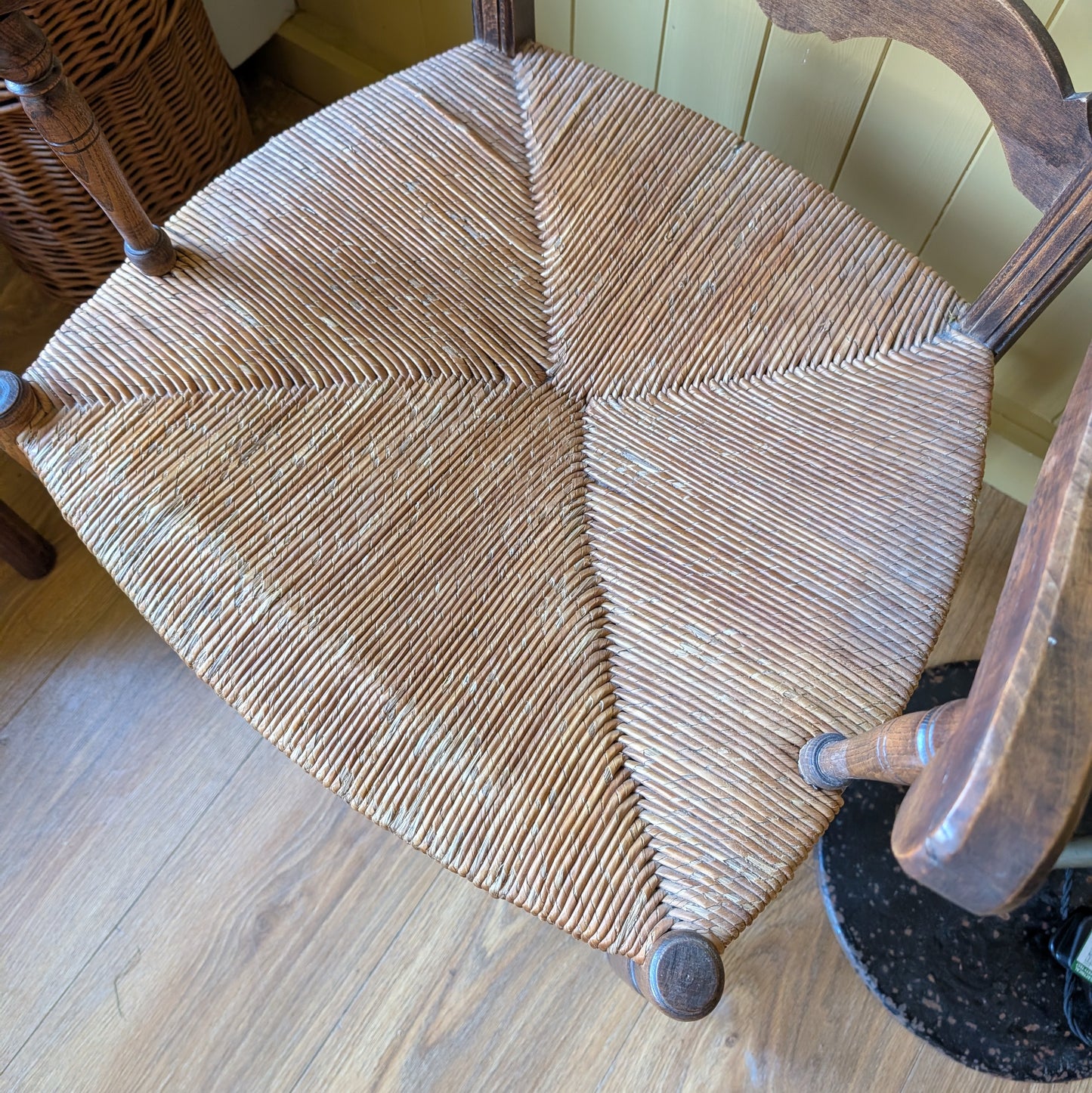 Antique French County Ladder-Back Armchair