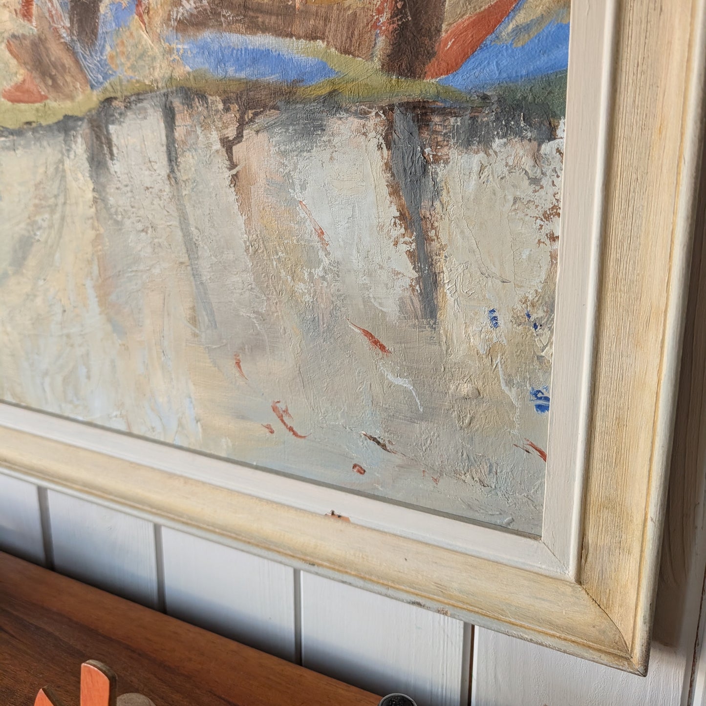 Semi Abstract "Riverside Reflections" Oil Painting