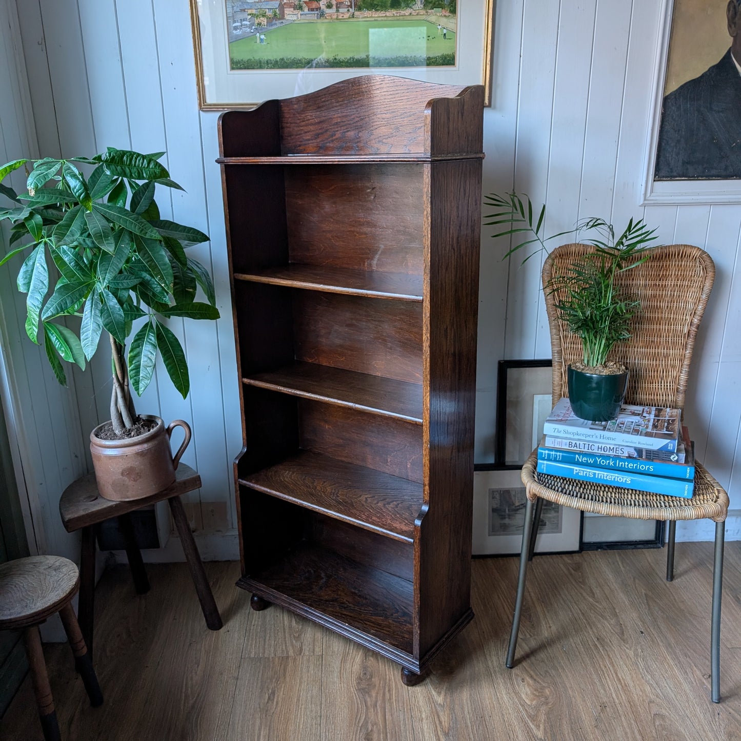 Small Antique Oak Bookcase