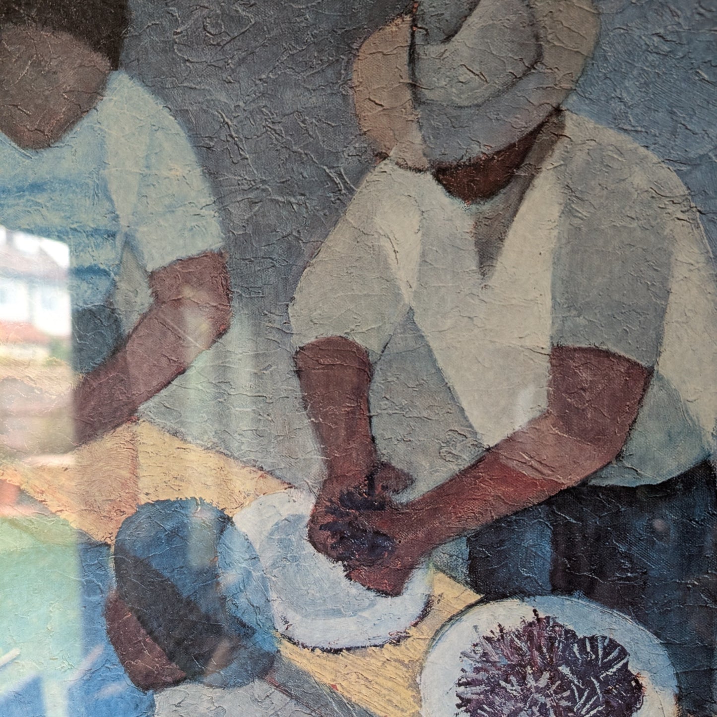 Mid Century Print "Fisherman at Work"