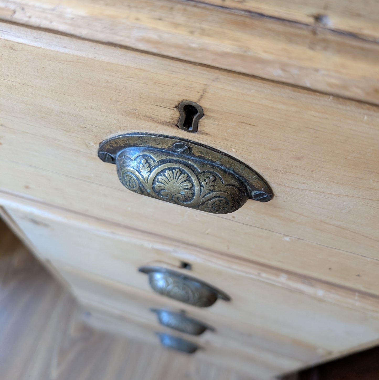 Rustic Victorian Pine Desk