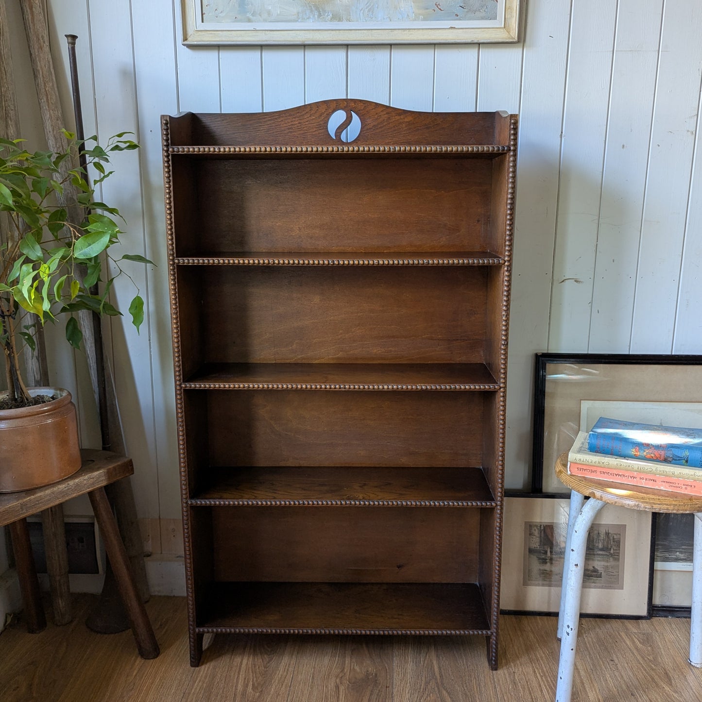 Small Antique Oak Bookcase