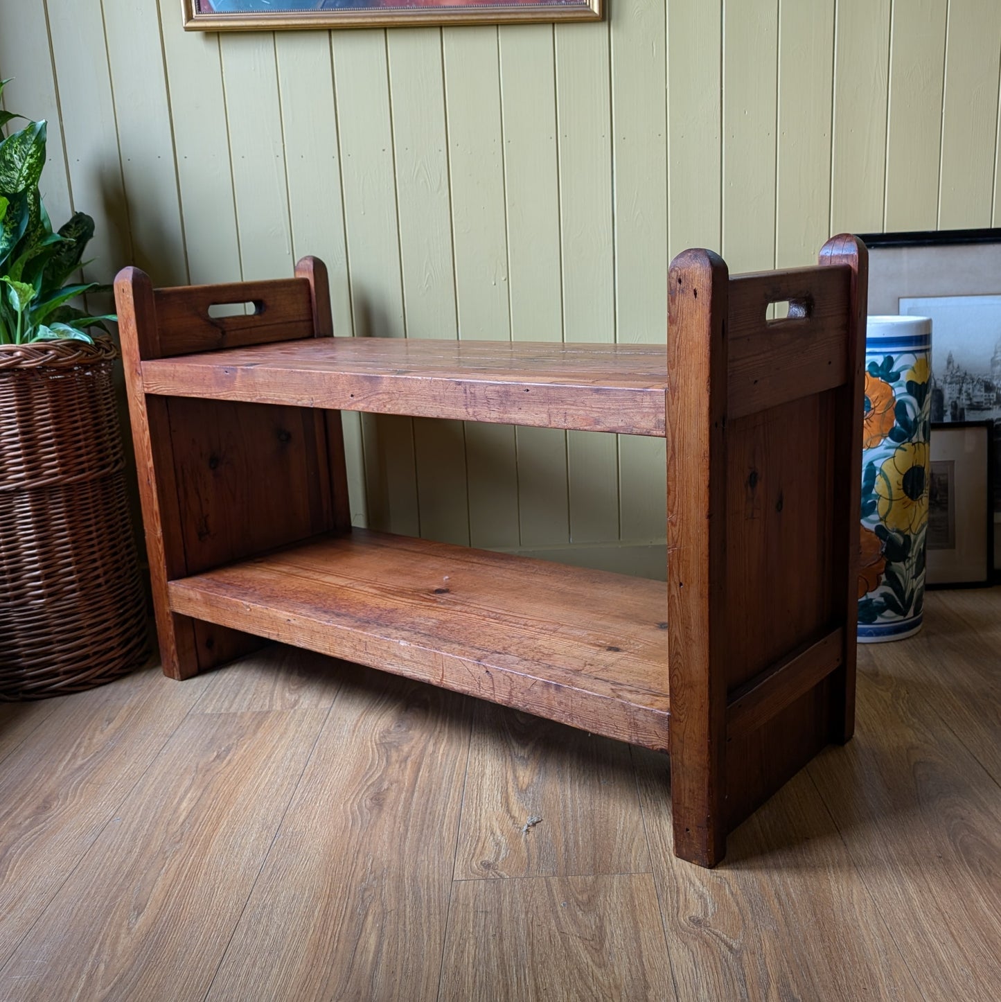 Antique Bench Seat with Shelf