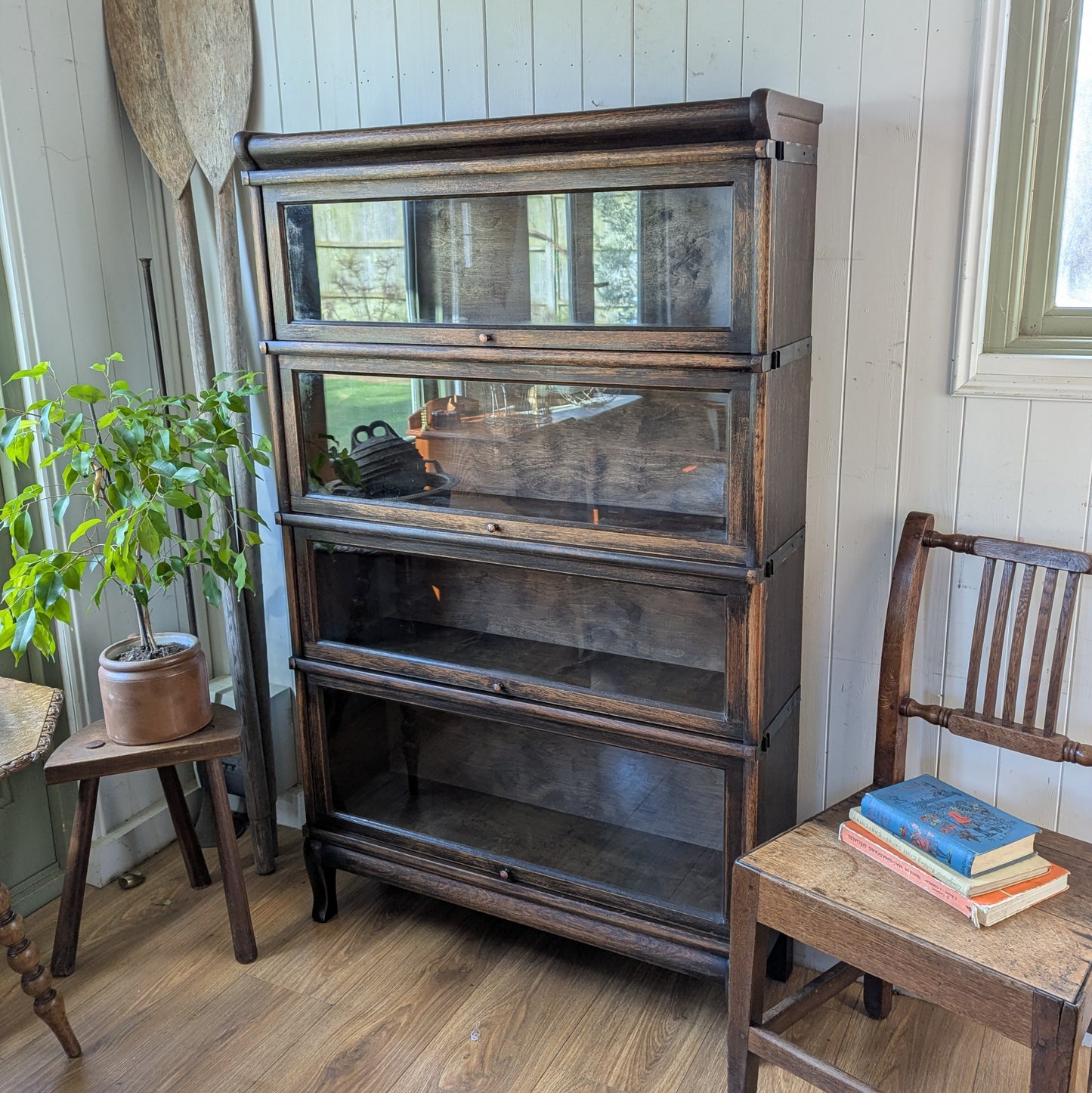 Pair of Antique Globe Wernicke Barristers Bookcases
