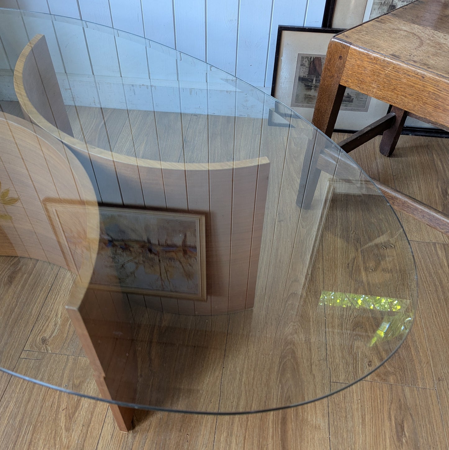 Mid Century Glass Coffee Table