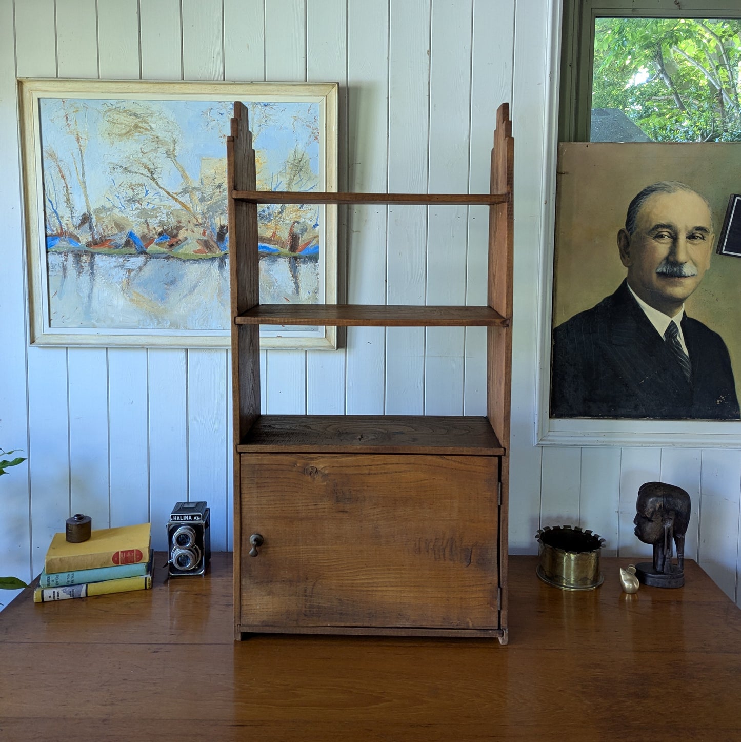 Small Oak Shelving Unit