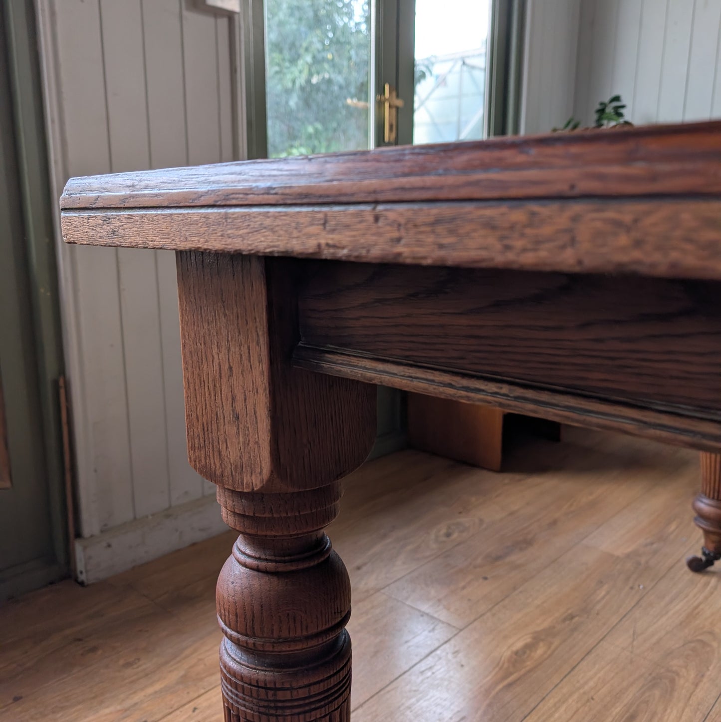 Large Victorian Oak Dining Table
