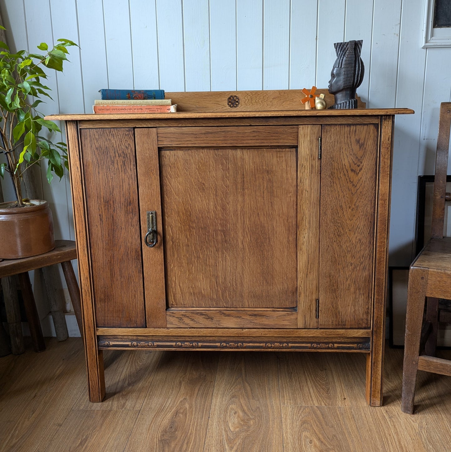 Small Antique Oak Cupboard