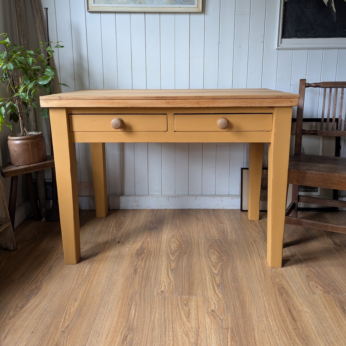 Painted Victorian Pine Table
