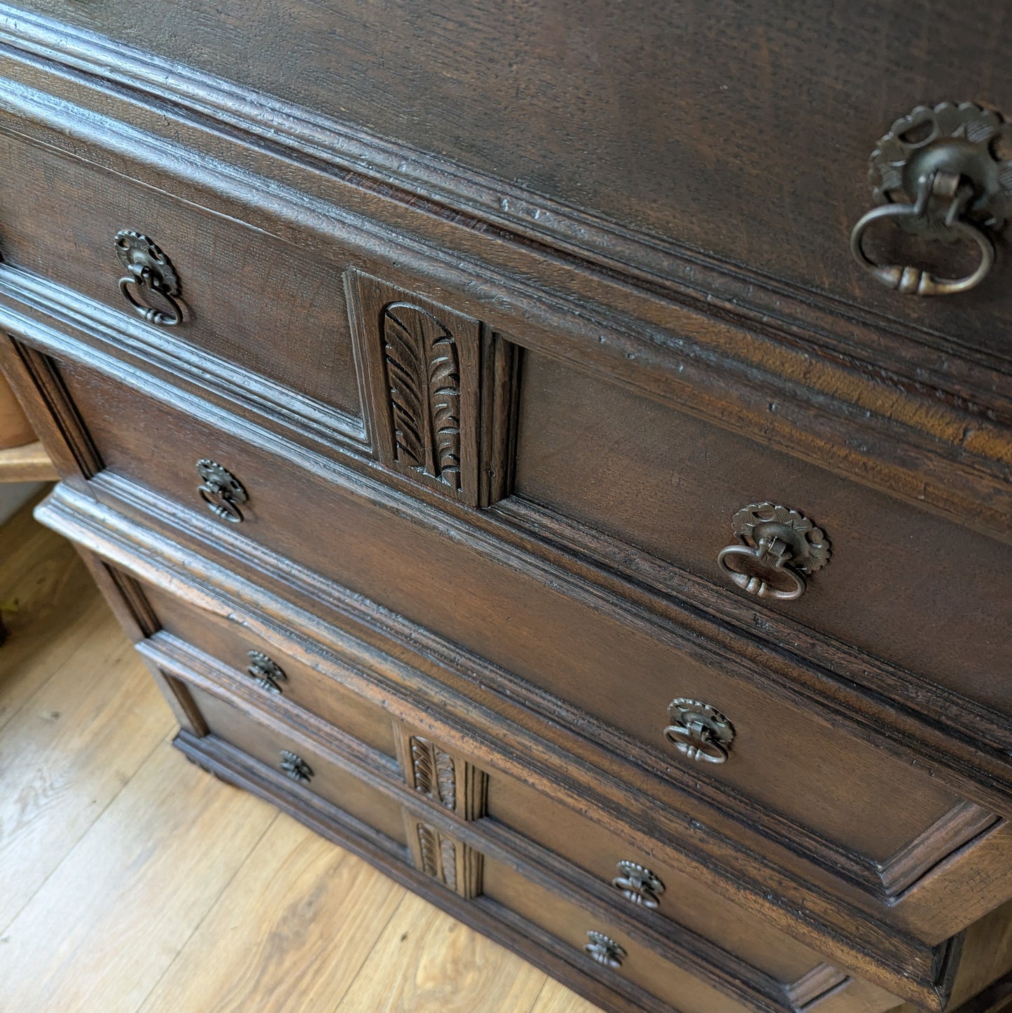 Antique Oak Chest on Chest