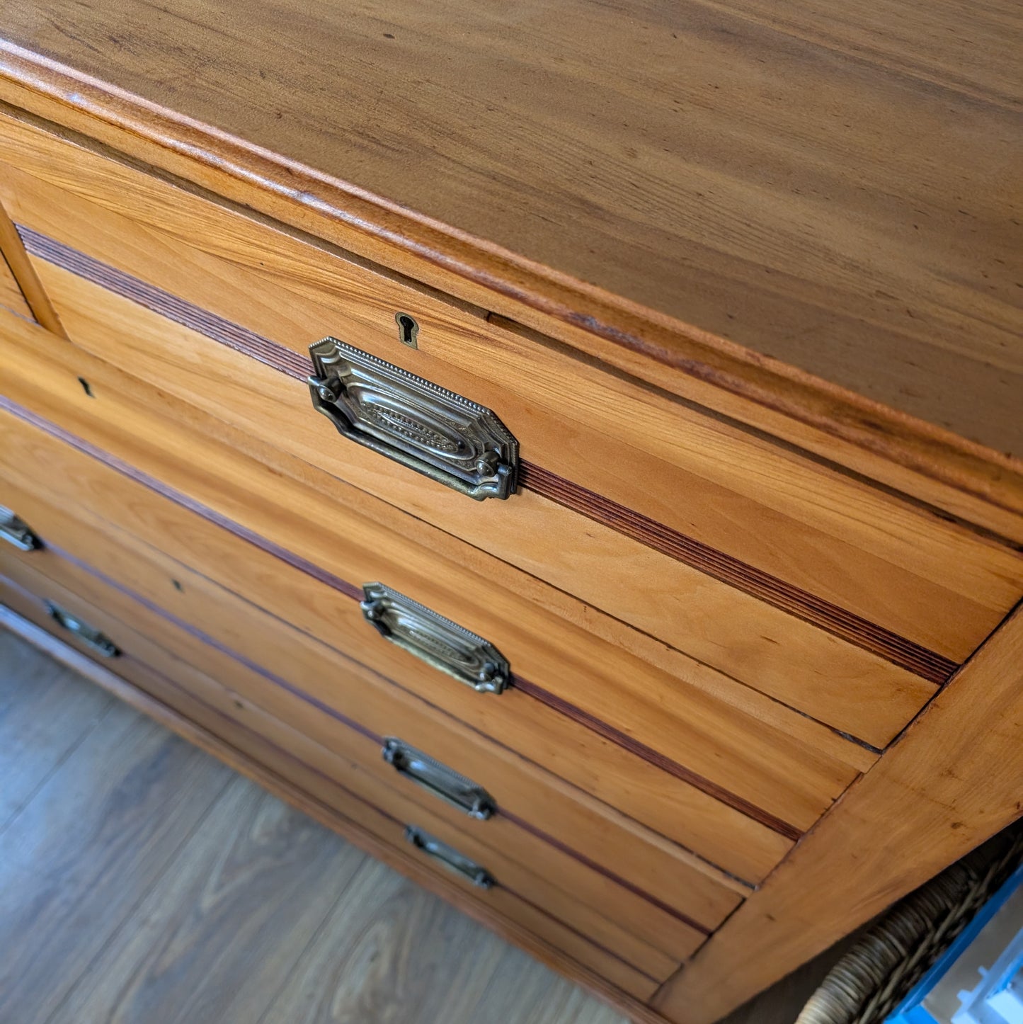 Satin Walnut Antique Chest of Drawers