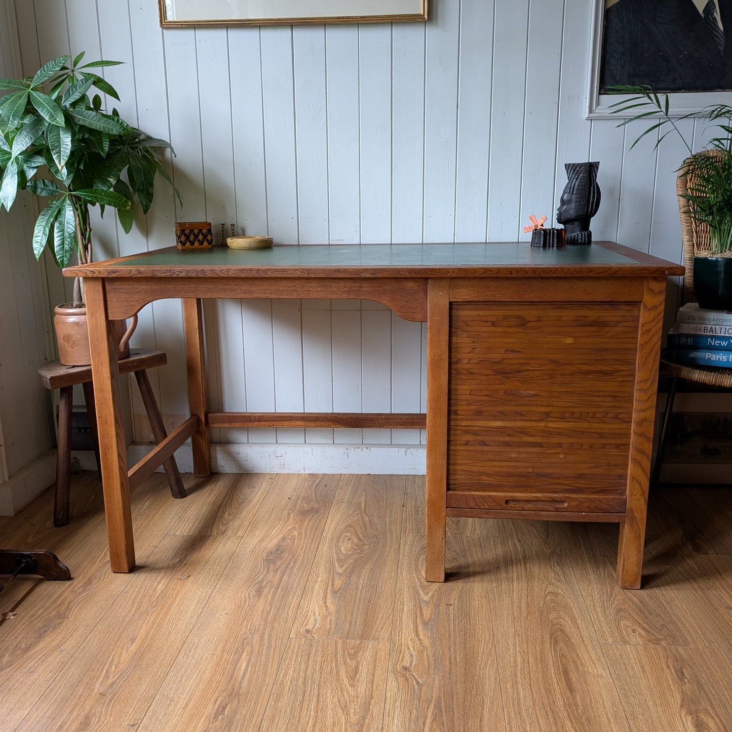 Vintage French Tambour Front Desk