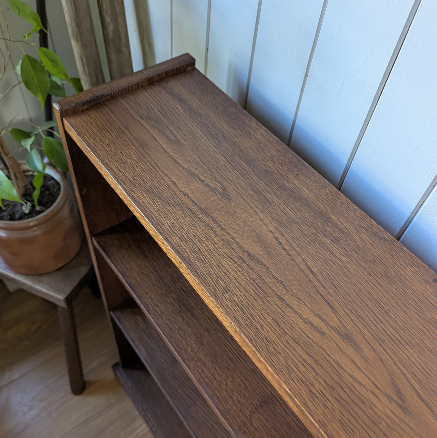 Small Vintage Oak Bookcase