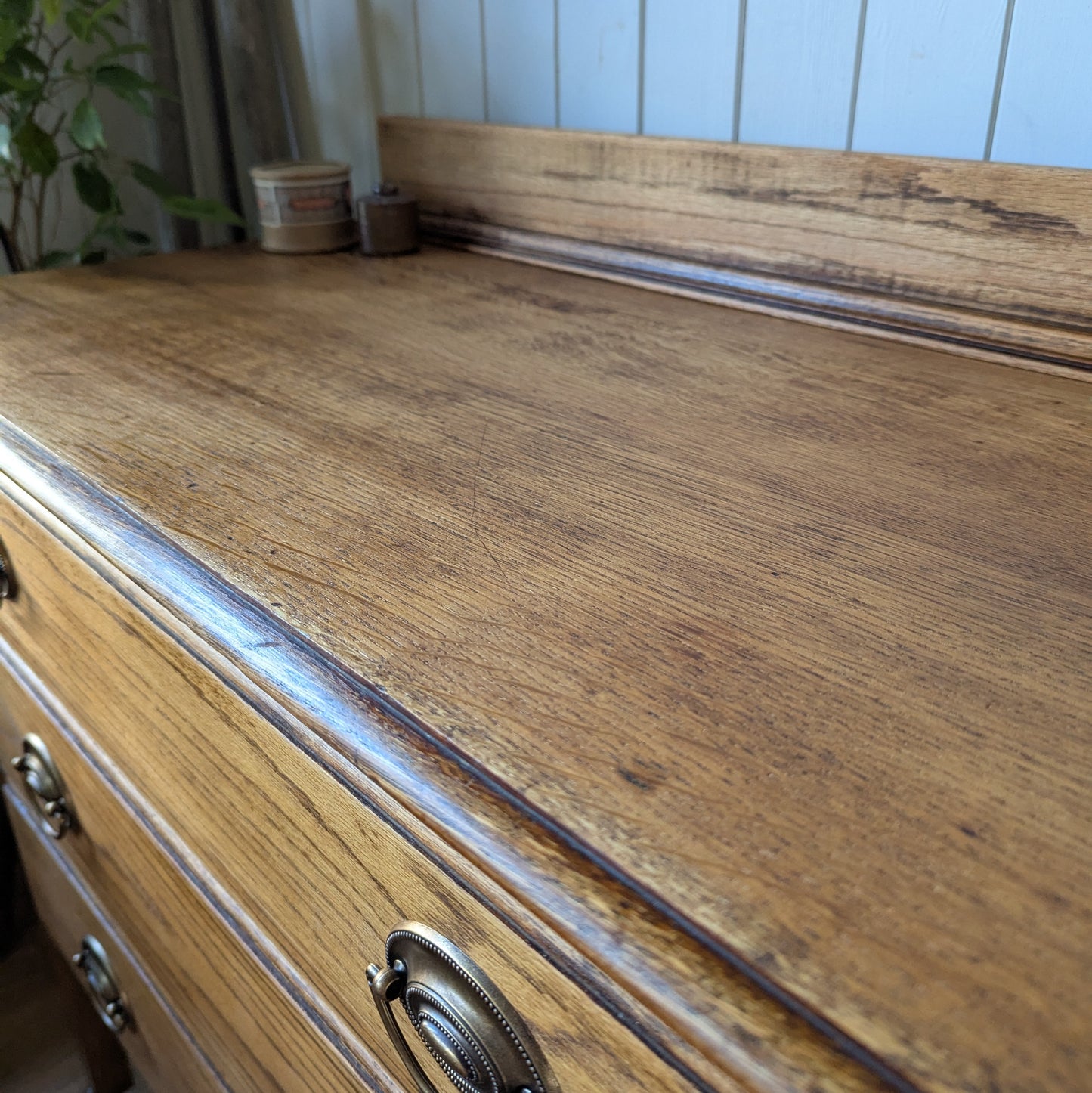 Small Antique Oak Chest of Drawers