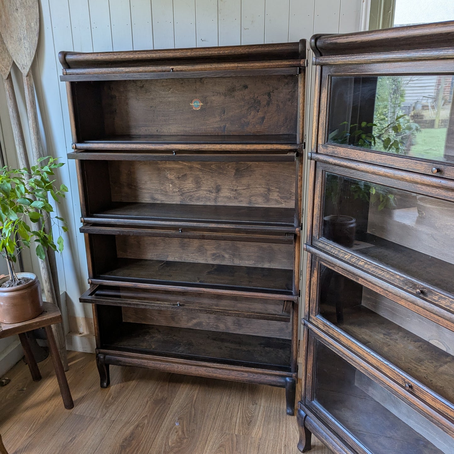 Pair of Antique Globe Wernicke Barristers Bookcases