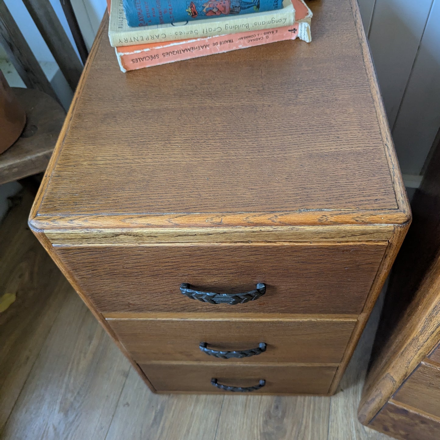 Pair of Vintage Oak Bedside Tables