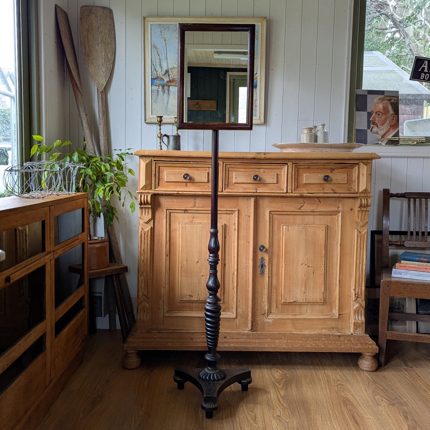 Antique Shaving Mirror.