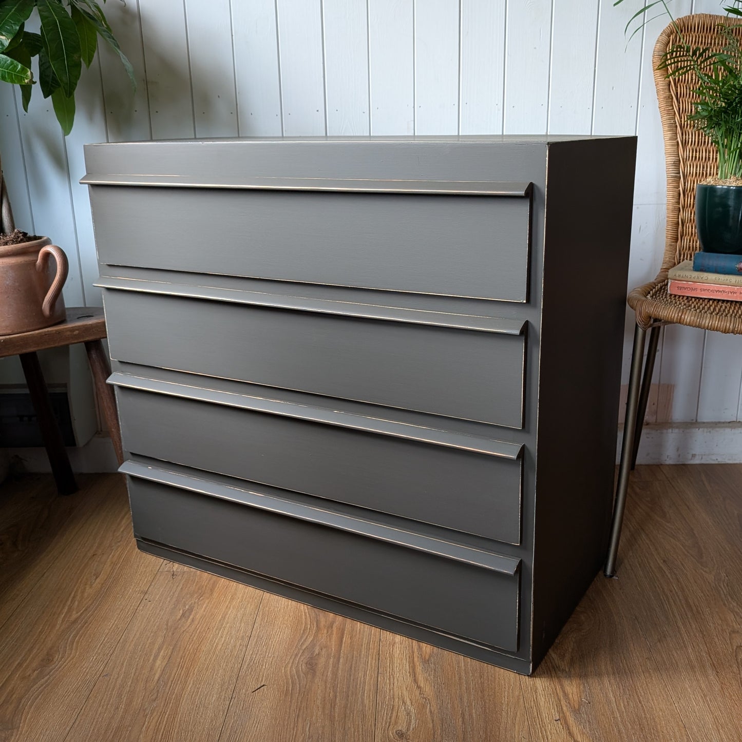 Small Painted Mid Century Chest of Drawers