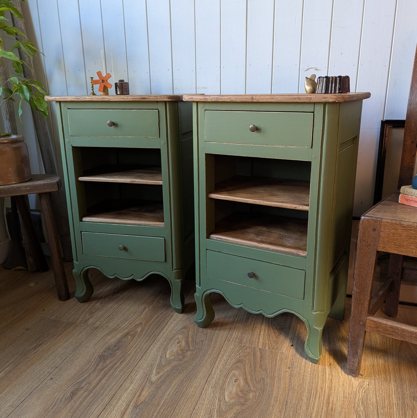 Pair of French Antique Bedside Tables