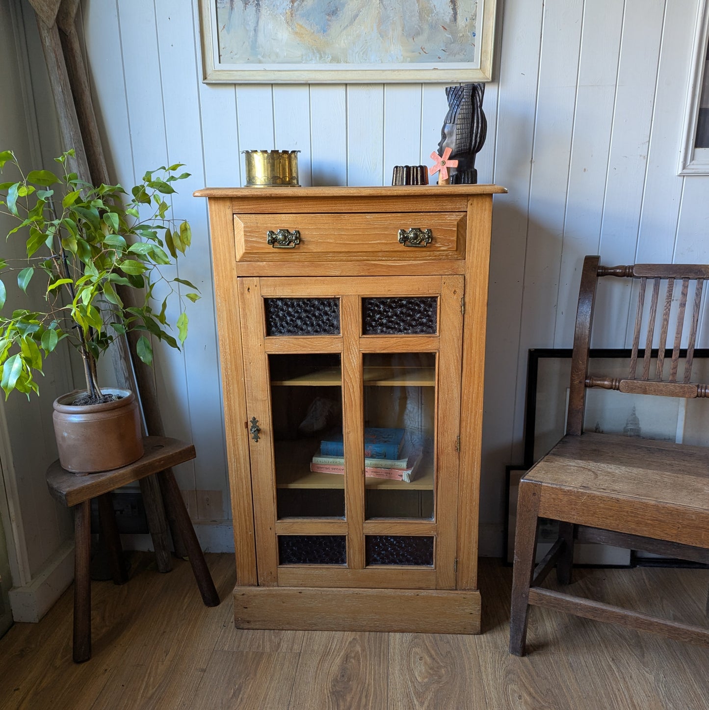 Small Arts and Crafts Glazed Cabinet