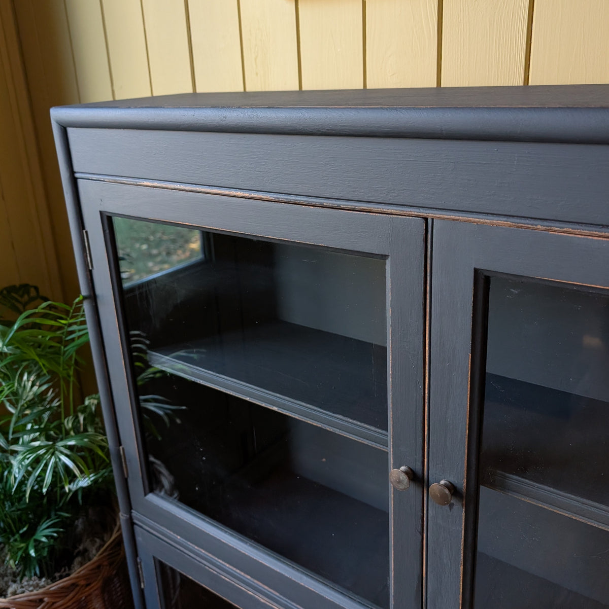 Painted Antique Glazed Bookcase