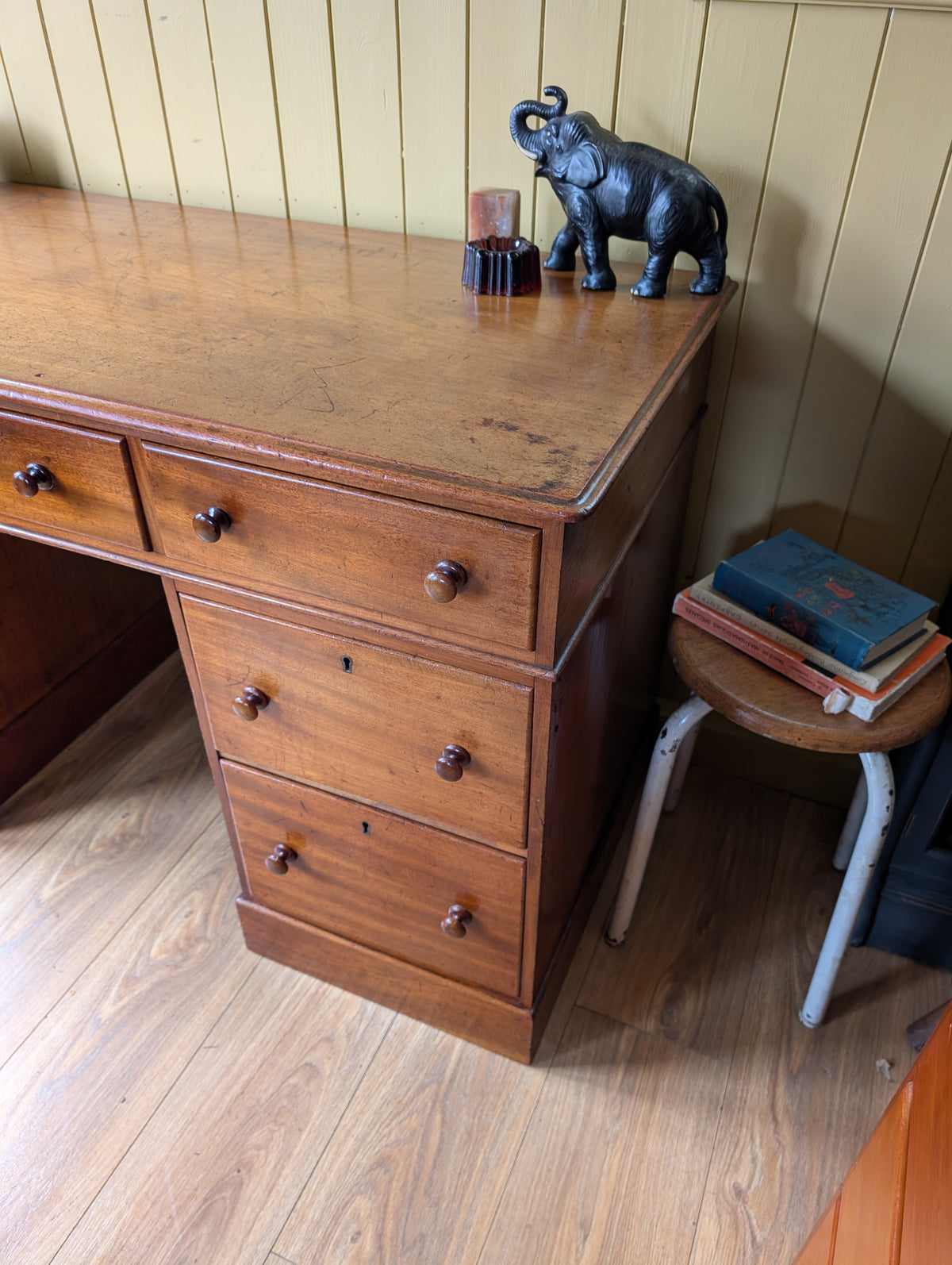 Antique Twin Pedestal Desk