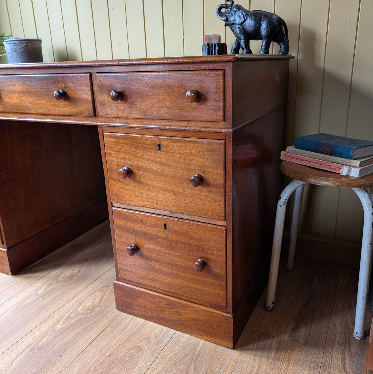 Antique Twin Pedestal Desk