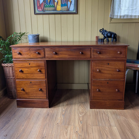 Antique Twin Pedestal Desk