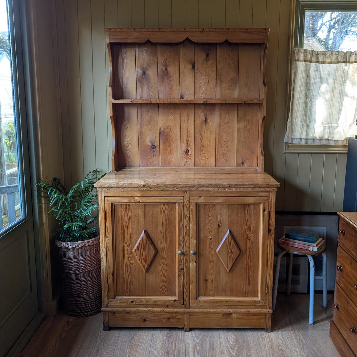 Vintage Pine Kitchen Dresser