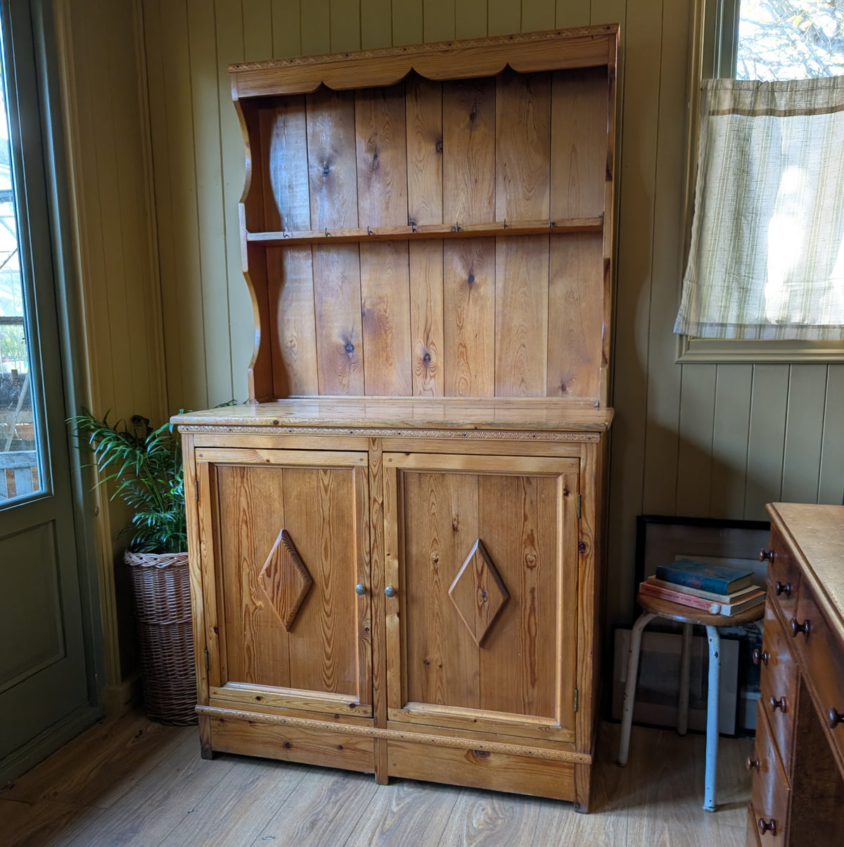 Vintage Pine Kitchen Dresser