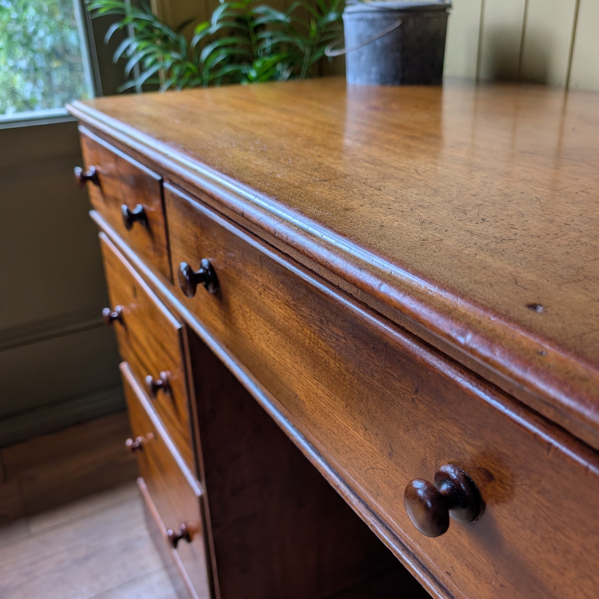 Antique Twin Pedestal Desk