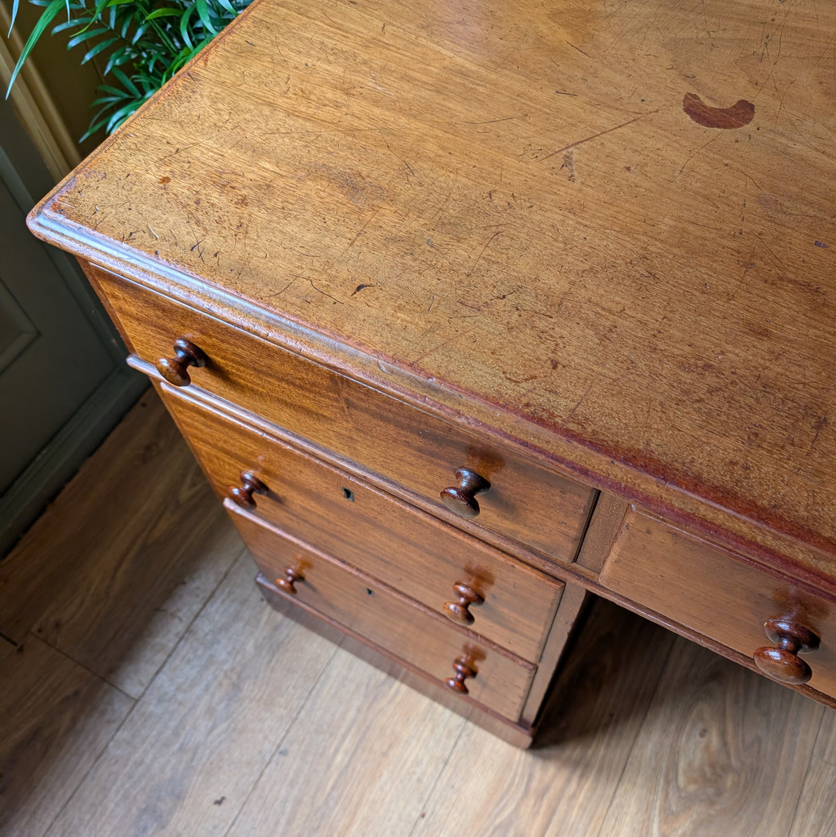 Antique Twin Pedestal Desk