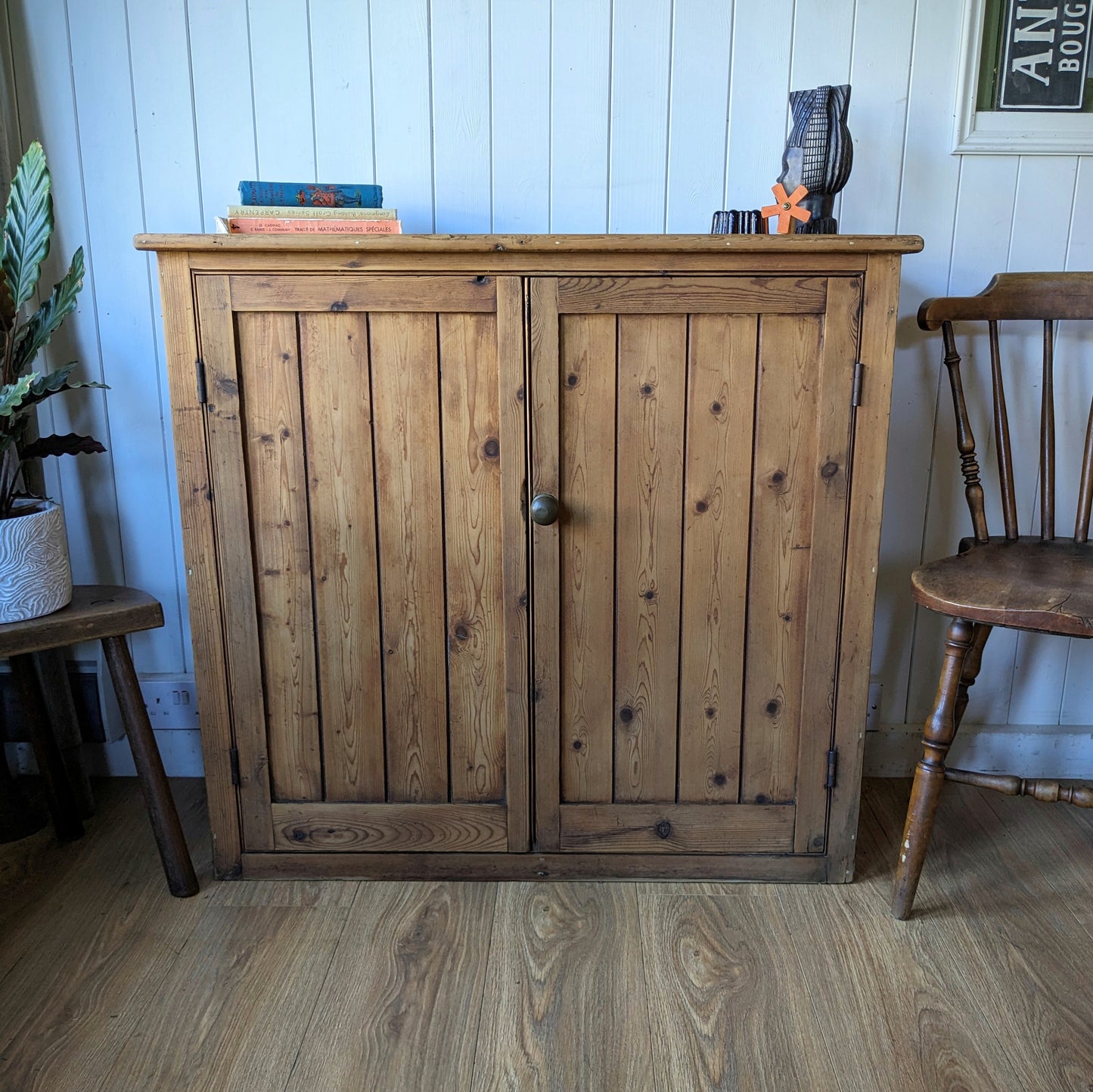 Rustic Victorian Pine Cupboard