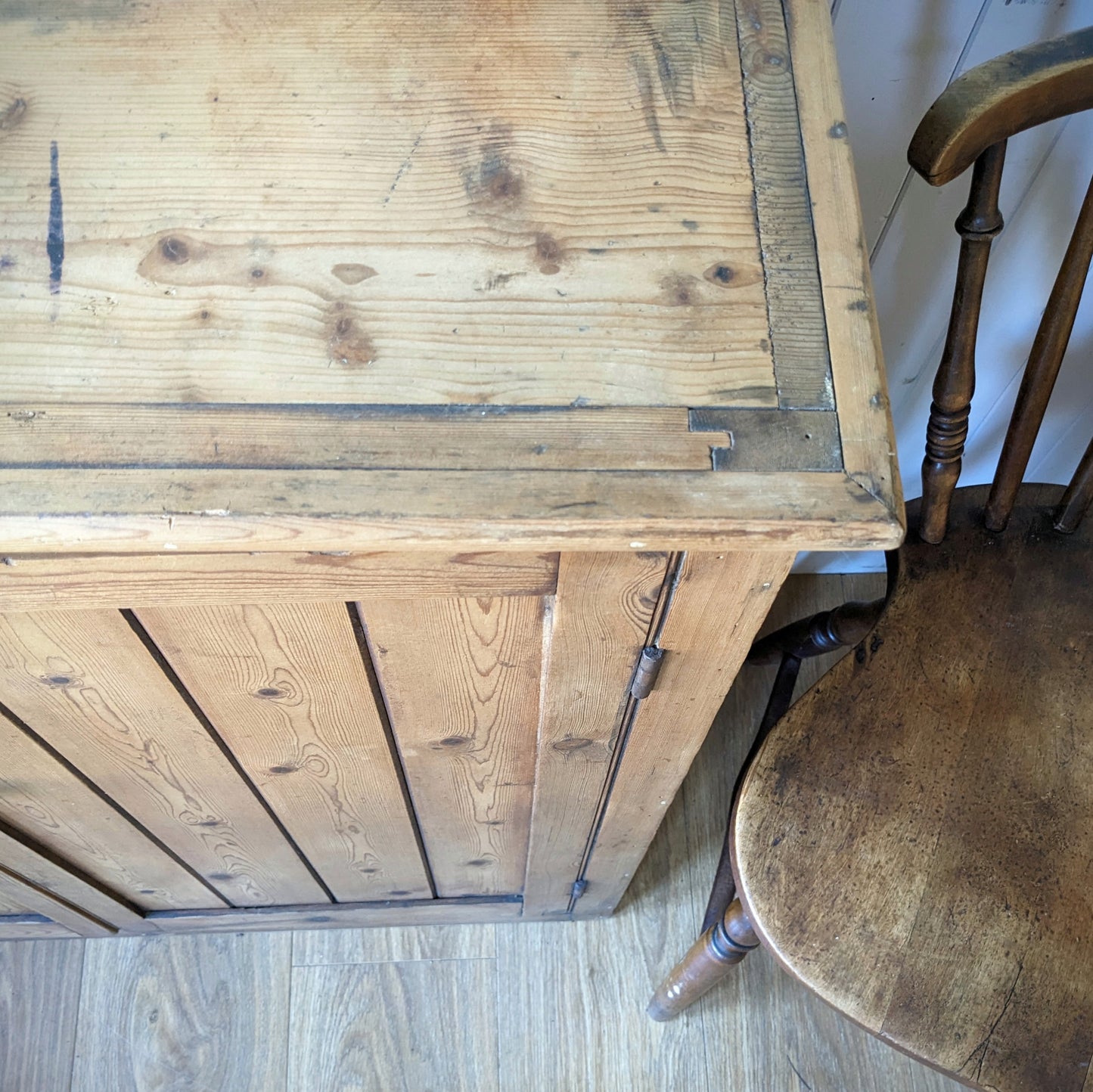 Rustic Victorian Pine Cupboard