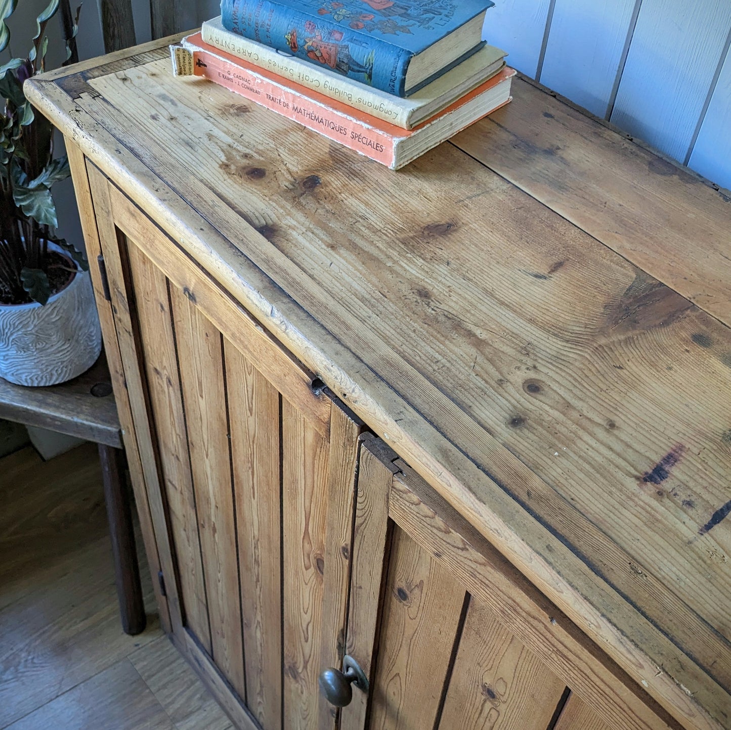 Rustic Victorian Pine Cupboard