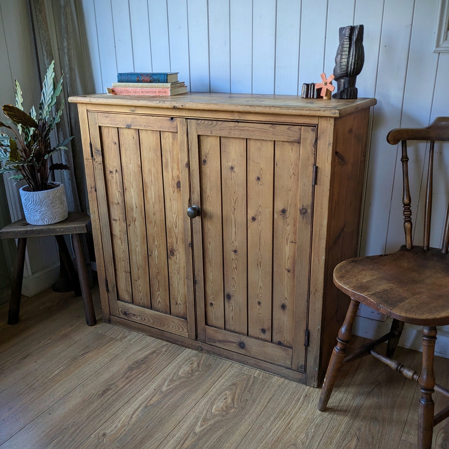 Rustic Victorian Pine Cupboard