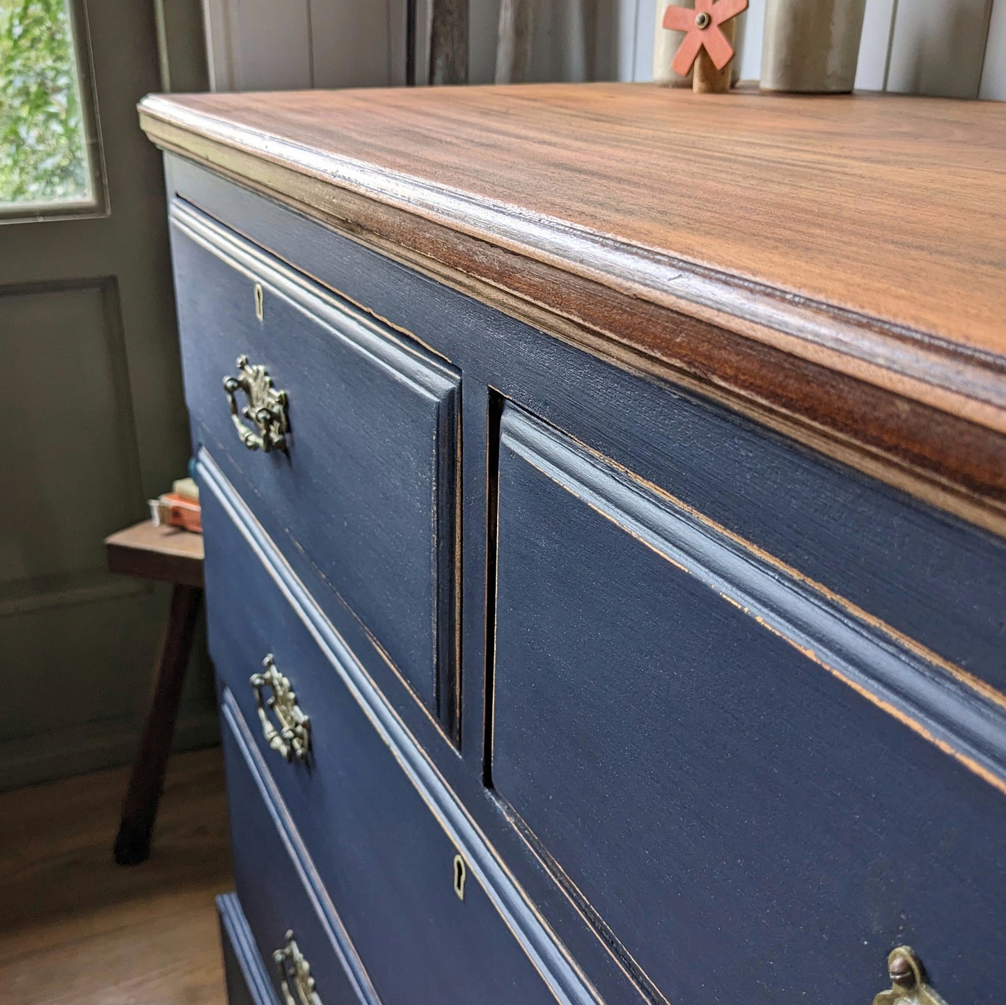 Painted Antique Chest of Drawers