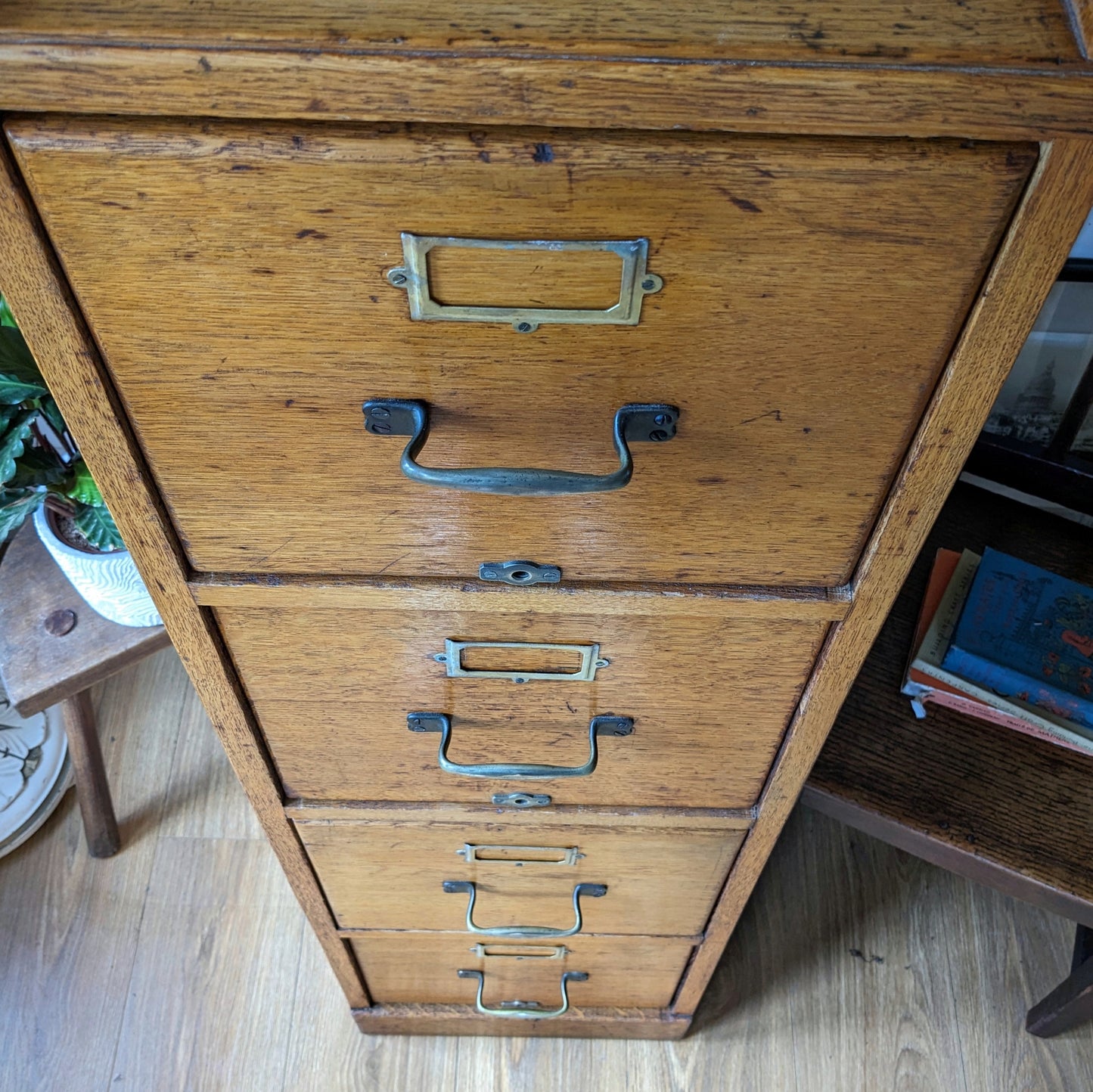 Antique Oak Filing Cabinet